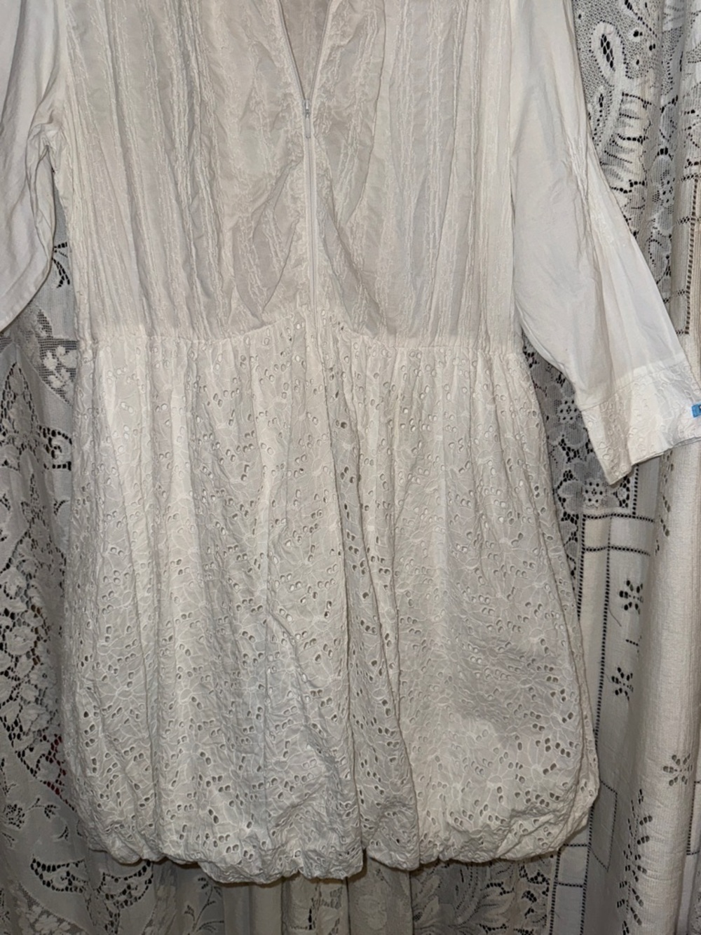 Samuel Dong White Eyelet Midi Dress - Picture 3 of 13